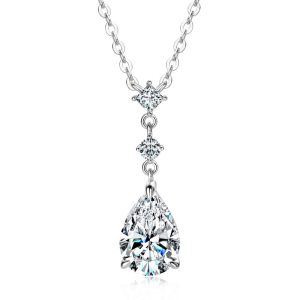 Stunning Ocean Heart Pendant Necklace - Dazzling Drop Design